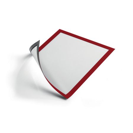 Pašlīpoša kabata DURABLE DURAFRAME® MAGNETIC  ar rāmi sarkanā krāsā, A4 formāts, 5 gab./iepak. (200-11530)