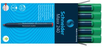 Noturīgais marķieris SCHNEIDER Maxx 240 konisks 1-2 mm, zaļš (200-01483)