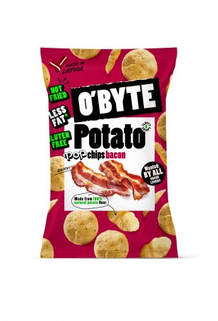 O'BYTE Kartupeļu čipsi ar bekona garšu 90g (450-27880)