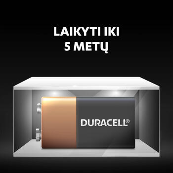 Baterija DURACELL 9V, LR61, 1 gab./iepak. (250-04248)