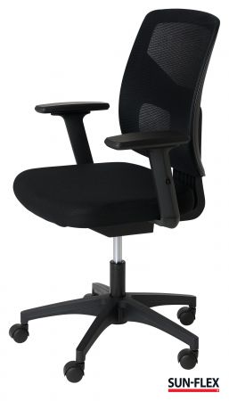 Krēsls SUN-FLEX OFFICECHAIR MESH, melns (350-01833)