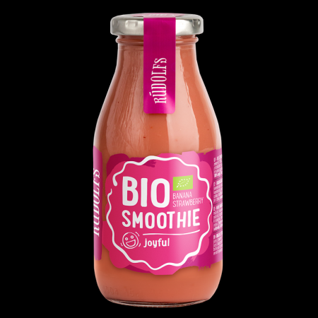 Smūtijs RŪDOLFS BIO zemeņu, banānu "Priekam", 260ml (DEP) (450-27347)