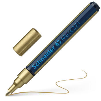 Noturīgais marķieris SCHNEIDER PAINT MARKER Maxx 271, 1-2mm, konisks, zelta (200-01457)