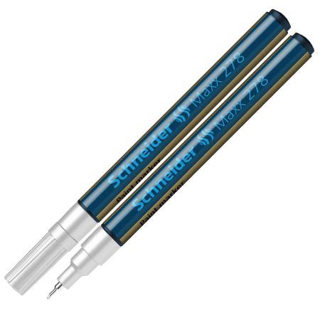 Noturīgais marķieris SCHNEIDER PAINT MARKER Maxx 278, 0.8mm, konisks, balts (200-01454)