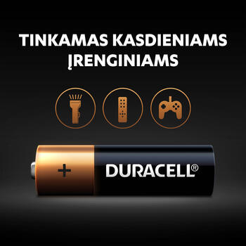 Baterijas DURACELL AA, LR6, 2 gab. (250-00407)