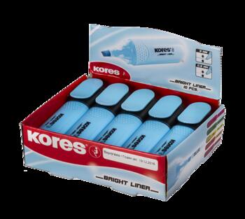Teksta marķieris KORES BRIGHT LINER zils (200-07752)