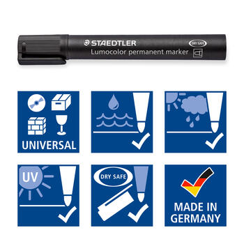 Noturīgais marķieris STAEDTLER LUMOCOLOR 352, konisks, zils (200-01472)