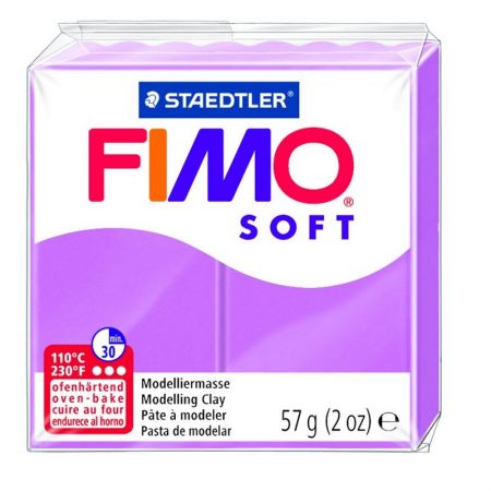 Cietējoša modelēšanas masa FIMO SOFT, 57 g, lavandas krāsa (550-00641)