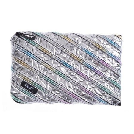 Penālis ZIPIT Metallic Jumbo Pouch, ZTJ-MT-2, sudraba krāsas (550-04990)