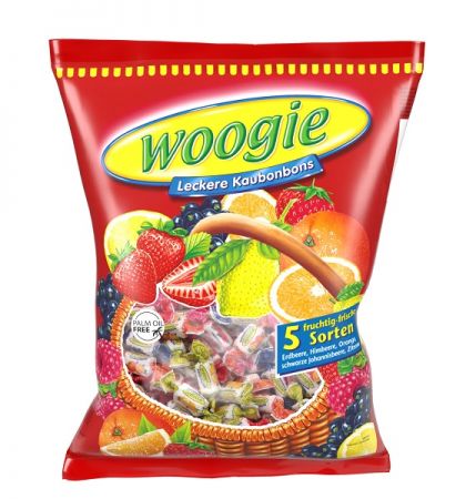 Košļājamās konfektes ar augļu garšu, 500g (450-08081)