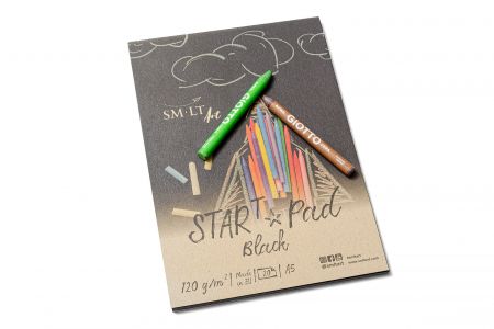Zīmēšanas bloknote ar melnām lapām START A5, 20 lapas, 120 gsm (100-10358)