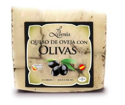 Cietais siers LA LEYENDA, ar olīvām, no aitas piena, 5 mēn., 150g (450-17318)
