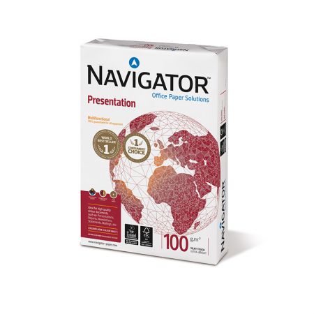 Papīrs NAVIGATOR PRESENTATION A4 100g/m2, 500 loksnes/iepakojumā (100-03515)