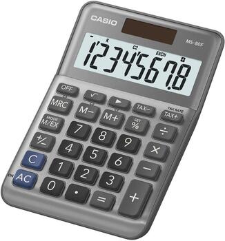 Elektroniskais kalkulators CASIO MS-80F, metāla priekšējā plāksne (250-08627)