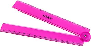 Lineāls LINEX Folden 15/30 cm, rozā (200-13680)