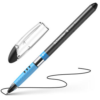 Lodīšu pildspalva SCHNEIDER SLIDER BASIC F, 0.3 mm, melna tinte (200-00622)