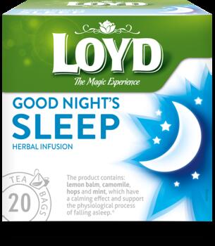 Zaļā tēja LOYD Pyramids Good Night Sleep, 20x1,2 g (450-11649)