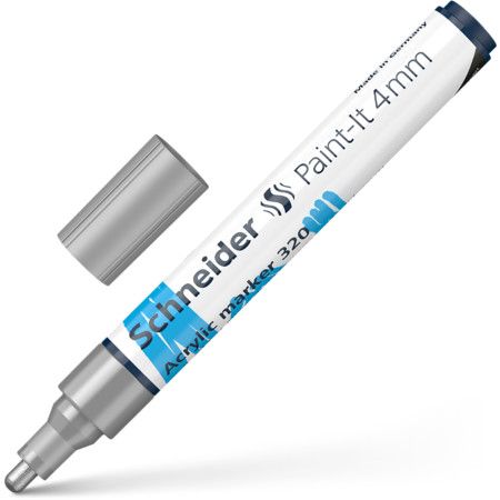 Akrila marķieris SCHNEIDER Paint-it 320, 4mm, sudraba (200-14318)