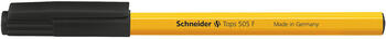 Lodīšu pildspalva SCHNEIDER 505 F 0.7mm, dzeltens korpuss, melna tinte (200-00486)