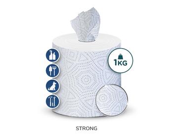 Papīra dvielis no jaunšķiedras AMOOS, 3 slāņi, 70 m, 22cm (400-07855)