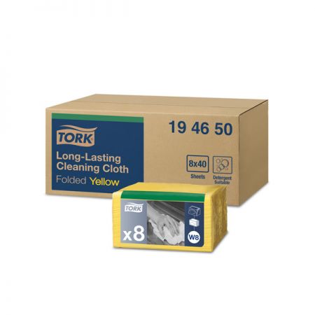 Lupatiņas TORK PREMIUM W8 sistēmai,izmēri: 38 x 30 cm., 40gab./iepak., dzeltenā krāsā (400-01625)
