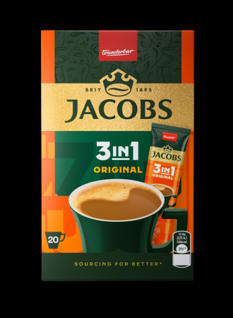 Kafijas dzēriens Jacobs 3in1, 252g (20x12.6g) (450-24984)