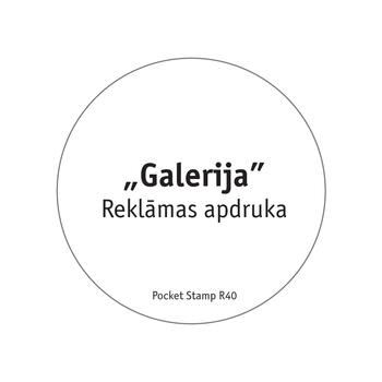 Zīmogs COLOP Pocket Stamp R40 pelēks korpuss, zils spilventiņš (650-00187)