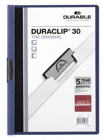 Mape DURABLE DURACLIP® Original 30, A4 formāts, tumši zila (150-00360)