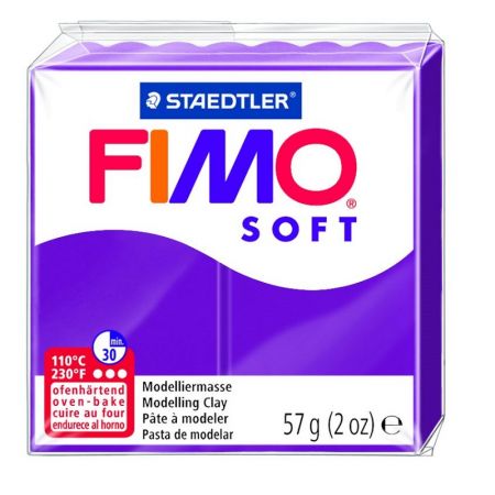 Cietējoša modelēšanas masa FIMO SOFT, 57 g, violetā krāsa (550-00640)