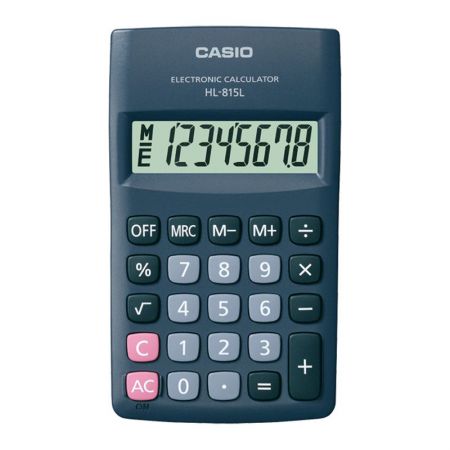 Kabatas kalkulators CASIO HL-815L, 70 x 118 x 18 mm, melns (250-08032)
