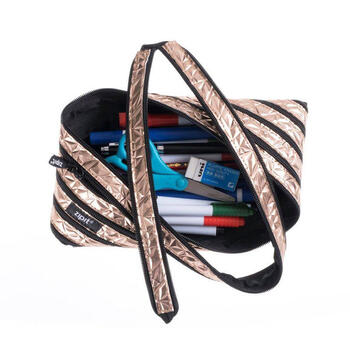 Penālis ZIPIT Metallic Jumbo Pouch, ZTJ-MT-1, bronzas krāsas (550-04989)