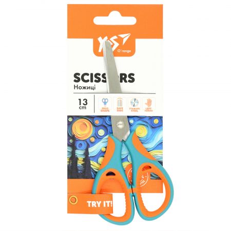 Šķēres Yes Orange Line, 13 cm, kreiļiem. (200-16624)