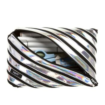 Penālis ZIPIT Metallic Jumbo Pouch, sudrabs (550-05074)