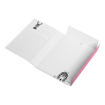 Mape PAGNA Zebra A4, elastīga, ar gumiju, rozā (200-13754)