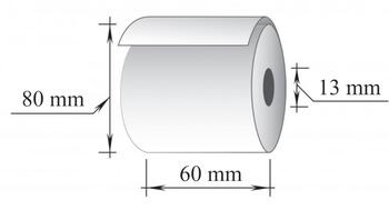 Termopapīra rullis 60x80m/13 mm, (maks. diam. 80mm) 55g., 3 gab./iepak. (100-10323)