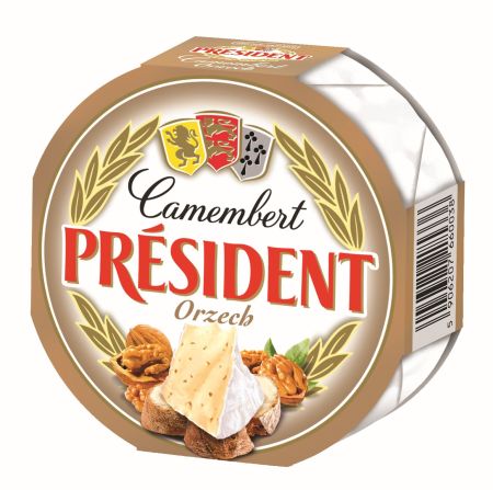 Mīkstais siers PRESIDENT Camembert ar valriekstiem, 120g (450-10797)