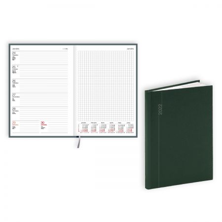 Calendar EKO Quadro A5, week, flex balacron, green, LV (100-05643)