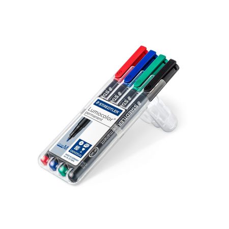 Noturīgais marķieris STAEDTLER kodoskopa plēvēm OHP 317M, 1.0mm, 4 krāsu komplekts (200-10707)