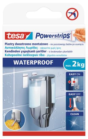 Pašlīmējošas loksnes tesa Powerstrips®, abpusējas, ūdensizturīgas, 6 gab. (200-13230)