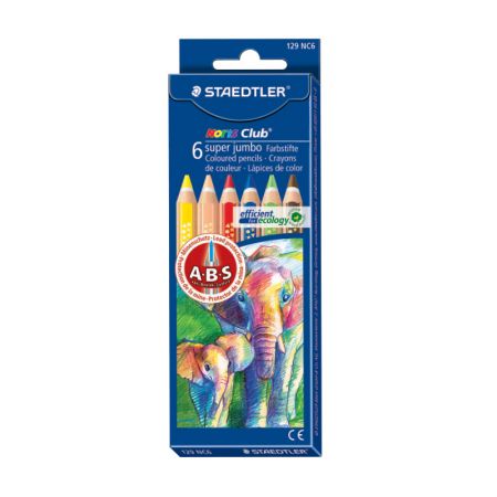 Krāsainie zīmuļi Staedtler Noris Club 1287 SUPER JUMBO 6 krāsas (200-06133)