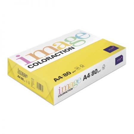 Krāsains papīrs IMAGE COLORACTION, A4, 80 gsm, 500 loksnes, SEVILLA / DARK YELLOW (100-00169)