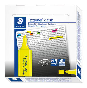 Teksta marķieris STAEDTLER TEXTSURFER 364 dzeltens (200-01300)