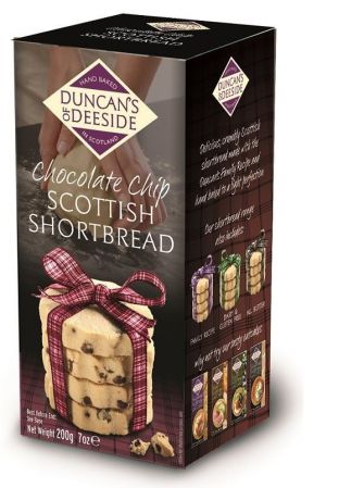 Cepumi DUNCAN'S OF DEESIDE Skotijas smilšu cepumi ar šokolādes gabaliņiem, 200g (450-27333)