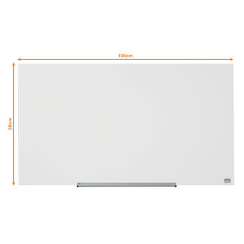 Magnētiska stikla tāfele NOBO DIAMOND 45', 99 x 56 cm, balta (250-06296)