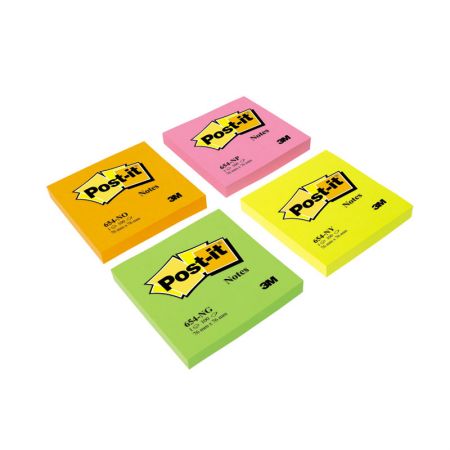 Piezīmju līmlapiņas Post-it Neon 76x76mm, oranžas (100-00947)