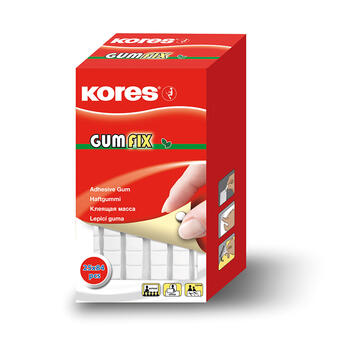 Līmējoša masa KORES Gumfix sadalīta kvadrātiņos, baltā krāsā, 84 gab., 50 g (200-12290)