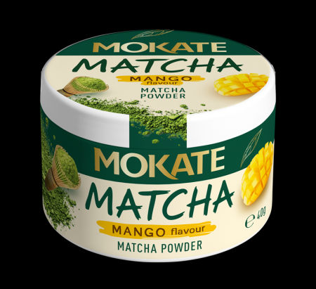MOKATE Zaļās tējas pulveris Matcha ar mango garšu, 40g (450-23281)