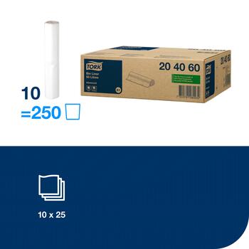 Atkritumu maisiņi TORK B1 tvertnei, 50L, 25 gab., baltā krāsā (400-01917)