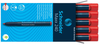 Noturīgais marķieris SCHNEIDER Maxx 240 konisks 1-2mm, sarkans (200-01481)