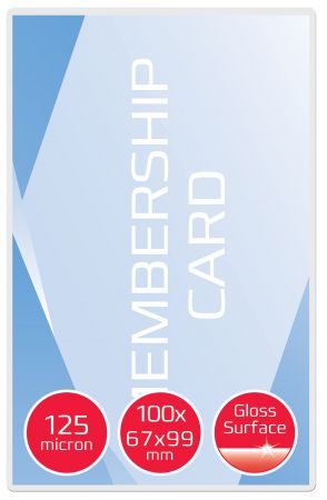 Laminēšanas kabatas GBC, 67x99 mm, 125 mik., 100 gab/iepak. (250-07880)
